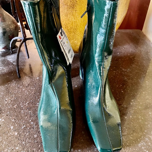 Zara Shoes - Zara Green Ankle Boots